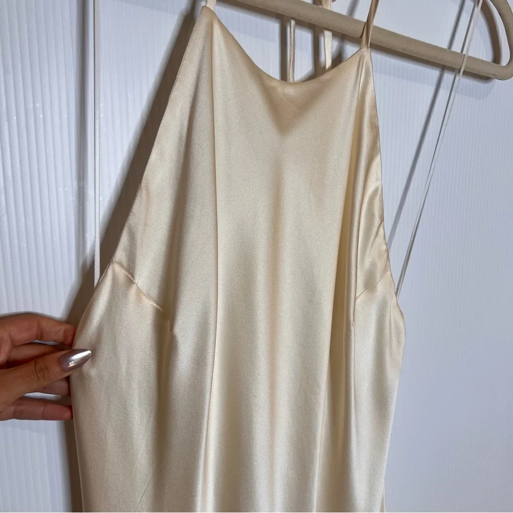 NWT REFORMATION Jeany‎ Silk Maxi Dress in Fior Di Latte. Size Medium - Picture 8 of 13